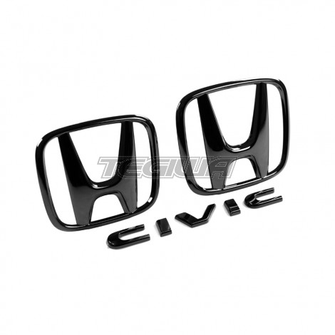 Genuine Honda JDM Black Chrome Badge Set Civic FK7 Sport 17-21