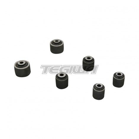 HARDRACE HARDENED RUBBER REAR LOWER ARM BUSH ALUMINIUM BODY 6PC SET MITSUBISHI EVO 4-9 96-07
