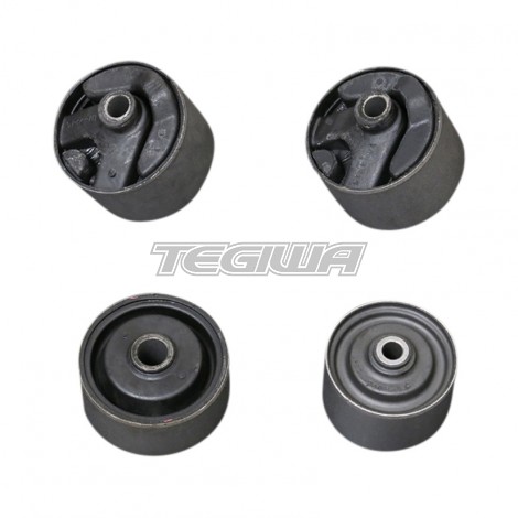 HARDRACE HARDENED RUBBER REINFORCED ENGINE MOUNT BUSHES 4PC SET MITSUBISHI EVO 1-3 92-96