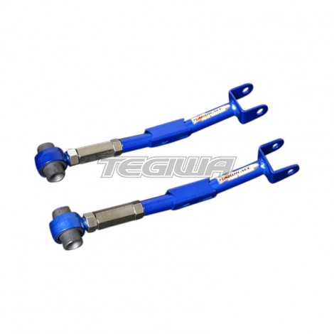 HARDRACE ADJUSTABLE REAR TRAILING ARM WITH HARDENED RUBBER BUSHES 2PC SET SUBARU IMPREZA STI GRB LEGACY BM BR FORESTER SH