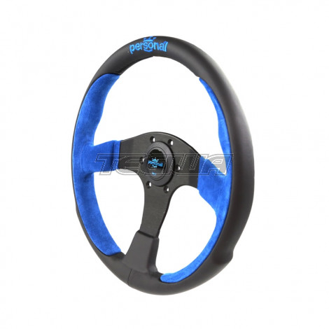 MEGA DEALS - PERSONAL POLE POSITION SUEDE LEATHER STEERING WHEEL 330MM