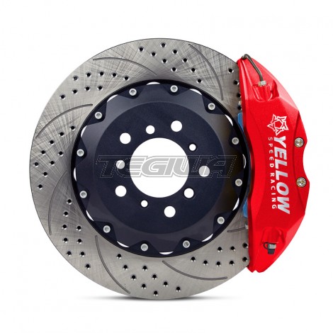 Mega Deals - YSR Front Big Brake Kit 286mm x 26mm 4 Pot (YSCPF4a) Anodised Red Competition Pads Honda Civic ED7 87-90