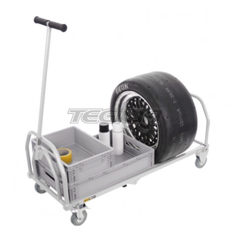 BG Racing Folding Pit Trolley Grey Powder Coated