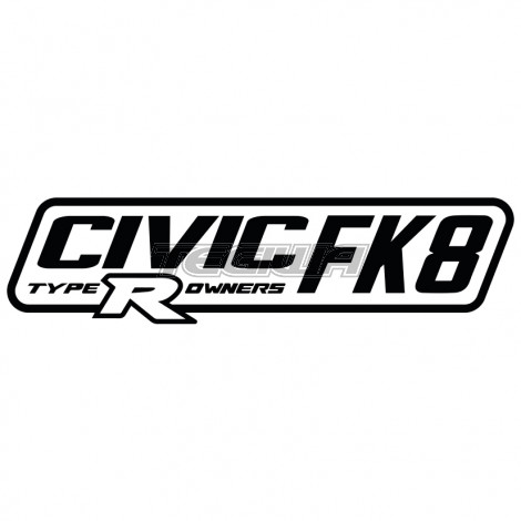 MEGA DEALS - CIVIC FK8 TYPE R OWNERS OFFICIAL STICKER DECAL 6INCH WHITE PAIR