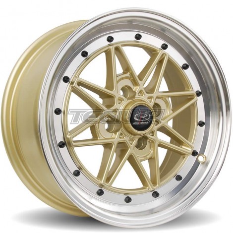 ROTA FLASHBACK ALLOY WHEEL 15 X 7 4X100 ET40 671 POLISHED LIP/GOLD