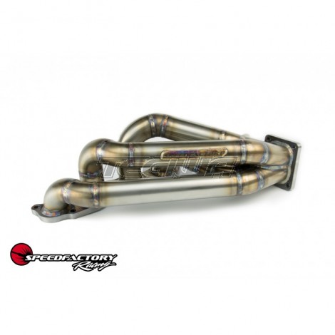 MEGA DEALS - SPEEDFACTORY RACING STAINLESS STEEL TURBO MANIFOLD SIDEWINDER STYLE K SERIES T3 FLANGE W 44-46MM V-BAND WG