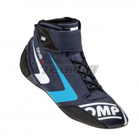 OMP ONE-S BOOTS - NAVY BLUE/CYAN - SIZE 46 - CLEARANCE