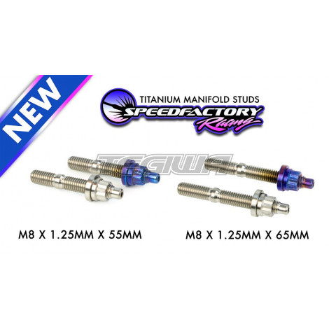 SpeedFactory Titanium Exhaust or Intake Manifold Stud Kit - M8x1.25x55mm - 10pcs - B,D,F,H,J Series - BURNT 