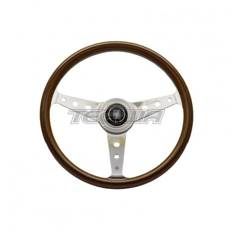 Nardi ND Classic 360mm Wood Steering Wheel Polished Spokes With Round Holes