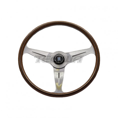 Nardi ND Classic 390mm Wood Steering Wheel 21mm Grip Polished Spokes