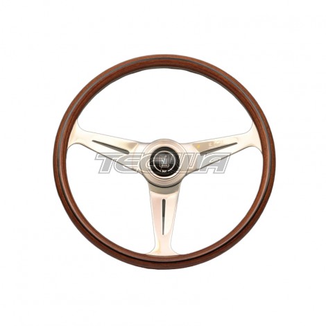 Nardi ND Classic 390mm Wood Steering Wheel Polished Spokes