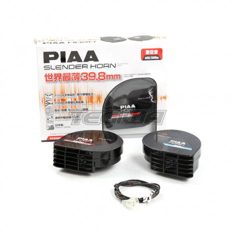 PIAA Dual-Tone Slender Horn Kit with Weather Resistant Cover 400Hz/500Hz Twin Pack