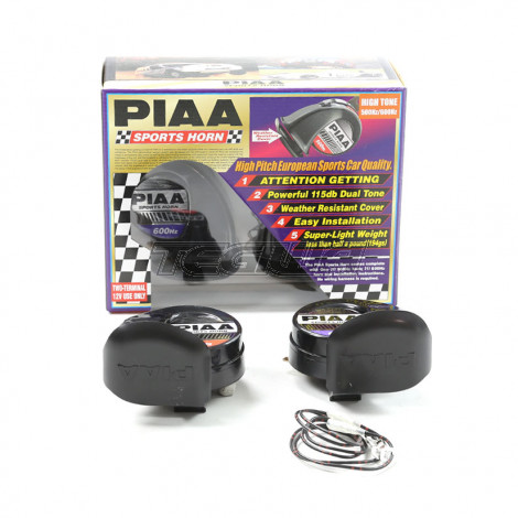 PIAA Dual-Tone Horn Kit with Weather Resistant Cover 500Hz/600Hz Twin Pack
