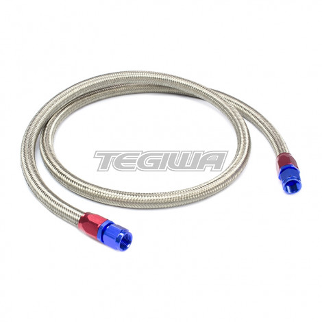 AN 6 8 10 12 45 STAINLESS STEEL BRAIDED FUEL LINE HOSE 1M by Ti-Motorsport  from only £9.50