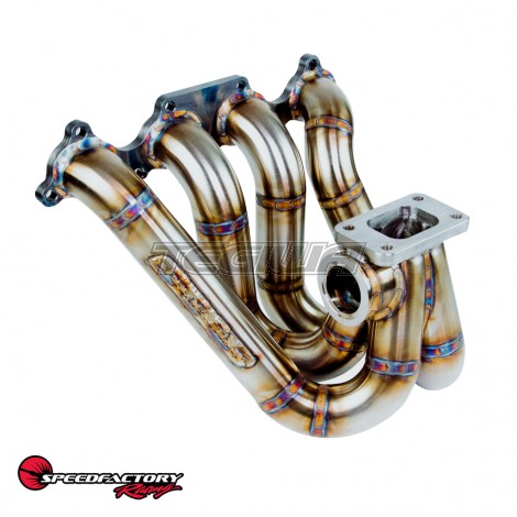 SpeedFactory Turbo Manifold Top Mount Honda B Series T4 OPEN w Single 60mm V-Band WG Tial Flange