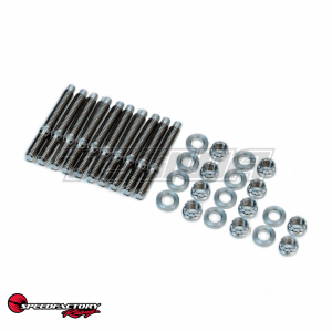 SpeedFactory Stud Kit - M8x1.25x55mm - 10pcs Kit Includes 10pcs Nut, Stud and Washers