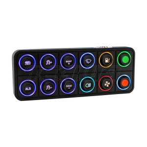 Link Engine Management 12 key (2x6) CAN Keypad with interchangeable 15mm inserts (sold separately)