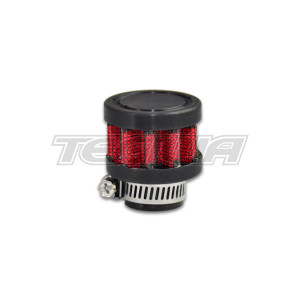 Vibrant Performance Crankcase Breather Filter 35mm Filter OD 5/8in 15mm ID Inlet 1.5in Tall