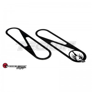 SPEEDFACTORY RACING ALUMINUM REAR BUMPER DIFFUSER - 2PC DESIGN MATTE BLACK