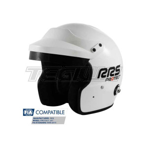 RRS Protect Open Face Helmet Fia 8859-2015 White