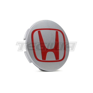 Genuine Honda Wheel Centre Cap Silver with Red Logo Civic Type R EP3