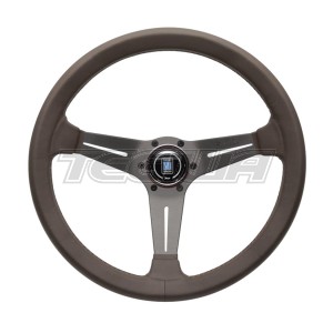 NARDI DEEP CORN REVOLUTION BROWN LEATHER STEERING WHEEL 350MM