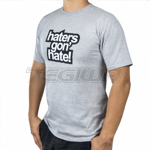 Skunk2 Haters Gon' Hate Men's T-Shirt Grey LG 
