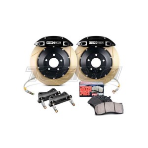 MEGA DEALS - StopTech Front Big Brake Kit 2 Piece Rotor 332mm X 32mm Mitsubishi Lancer EVO 7-9 03-06 (Black)