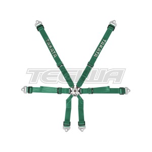 TAKATA RACE 2X2 HARNESS SNAP-ON FHR GREEN - HANS