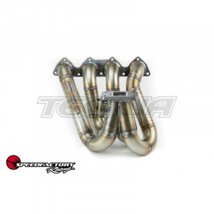 MEGA DEALS - SPEEDFACTORY RACING STAINLESS STEEL TURBO MANIFOLD TOP MOUNT STYLE B-SERIES T3 FLANGE W 44-46MM V-BAND WG