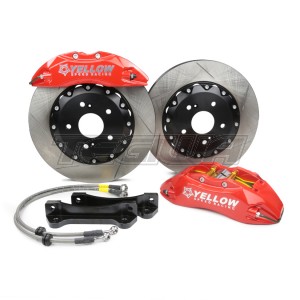 YELLOW SPEED RACING YSR 330MM SLOTTED DISC 6 POT FRONT BIG BRAKE KIT BBK YSCPF6b HONDA INTEGRA TYPE R DC5