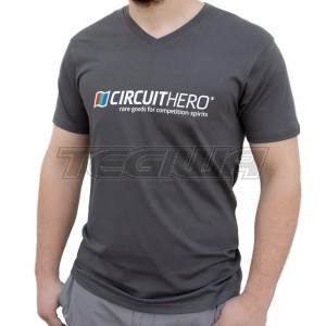 Circuit Hero Logo T-Shirt Grey V-Neck