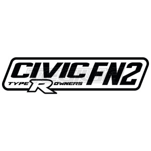 Civic FN2 Type R Owners Official Sticker Decal 200mm White