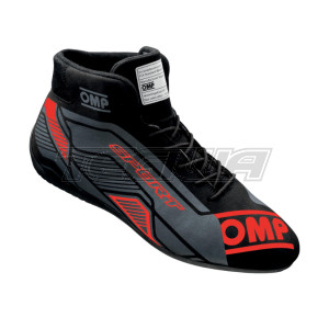 MEGA DEALS - OMP Sport Racing Boots My2022 FIA 8856-2018 Black/Red - EU Size 47