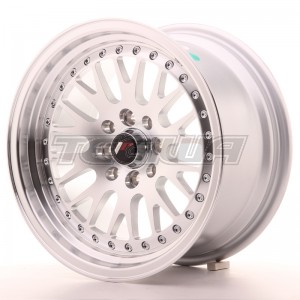 MEGA DEALS - JAPAN RACING JR10 Alloy Wheel 15x8 ET20 4x100, 4x108 Silver Machined Lip 74.1mm CB