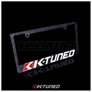 K-Tuned License Plate Frame - White and Red Logo
