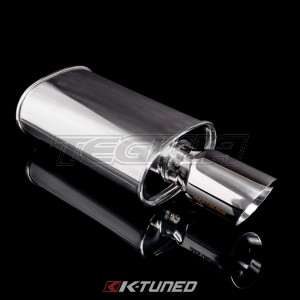 MEGA DEALS - K-Tuned Universal Muffler - Brushed Finish - Long (22in) - 2.5in Inlet