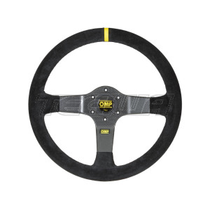 OMP Rally Steering Wheel Suede Leather Black