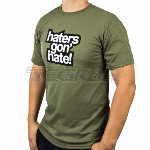 Skunk2 Haters Gon' Hate Men's T-Shirt Green LG 