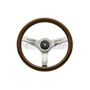 Nardi ND Classic 330mm Wood Steering Wheel Polished Spokes