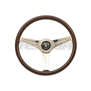 Nardi ND Classic 360mm Wood Steering Wheel Polished Spokes Hidden Screws
