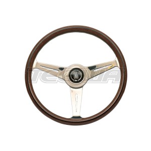 Nardi ND Classic 360mm Wood Steering Wheel Polished Spokes Hidden Screws