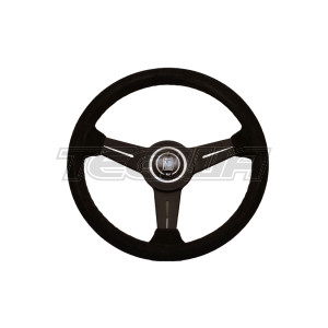Nardi ND Classic 340mm Black Suede Steering Wheel Black Spokes