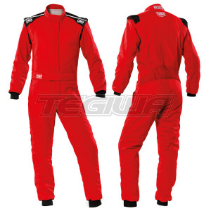 OMP FIRST-S RACE SUIT - Red - 60 - CLEARANCE