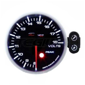 DEPO RACING PK-WA 52MM LED VOLT GAUGE WITH PEAK/CONTROL BOX