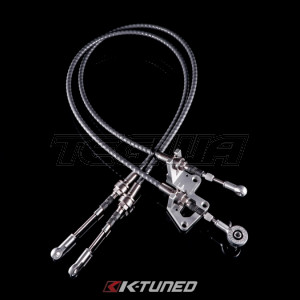 K-Tuned Shifter Cables - Race-Spec Shifter Cables with Billet Trans Bracket