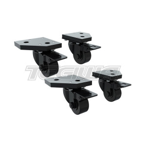 Trak Racer TR8020 Caster Wheels with Brake and Mounting Brackets (Set of 4)