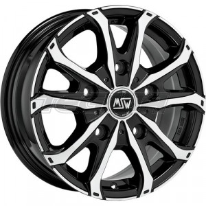 MEGA DEALS - MSW 48 Van Alloy Wheel 17x7 ET55 5x120 Gloss Black Full Polished 65.06mm CB