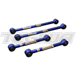 HARDRACE ADJUSTABLE REAR LATERAL ARM WITH HARDENED RUBBER BUSHES 4PC SET NISSAN MARCH MICRA K11