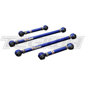 HARDRACE ADJUSTABLE REAR LATERAL LINKS WITH HARDENED RUBBER BUSHES 4PC SET TOYOTA COROLLA AE86